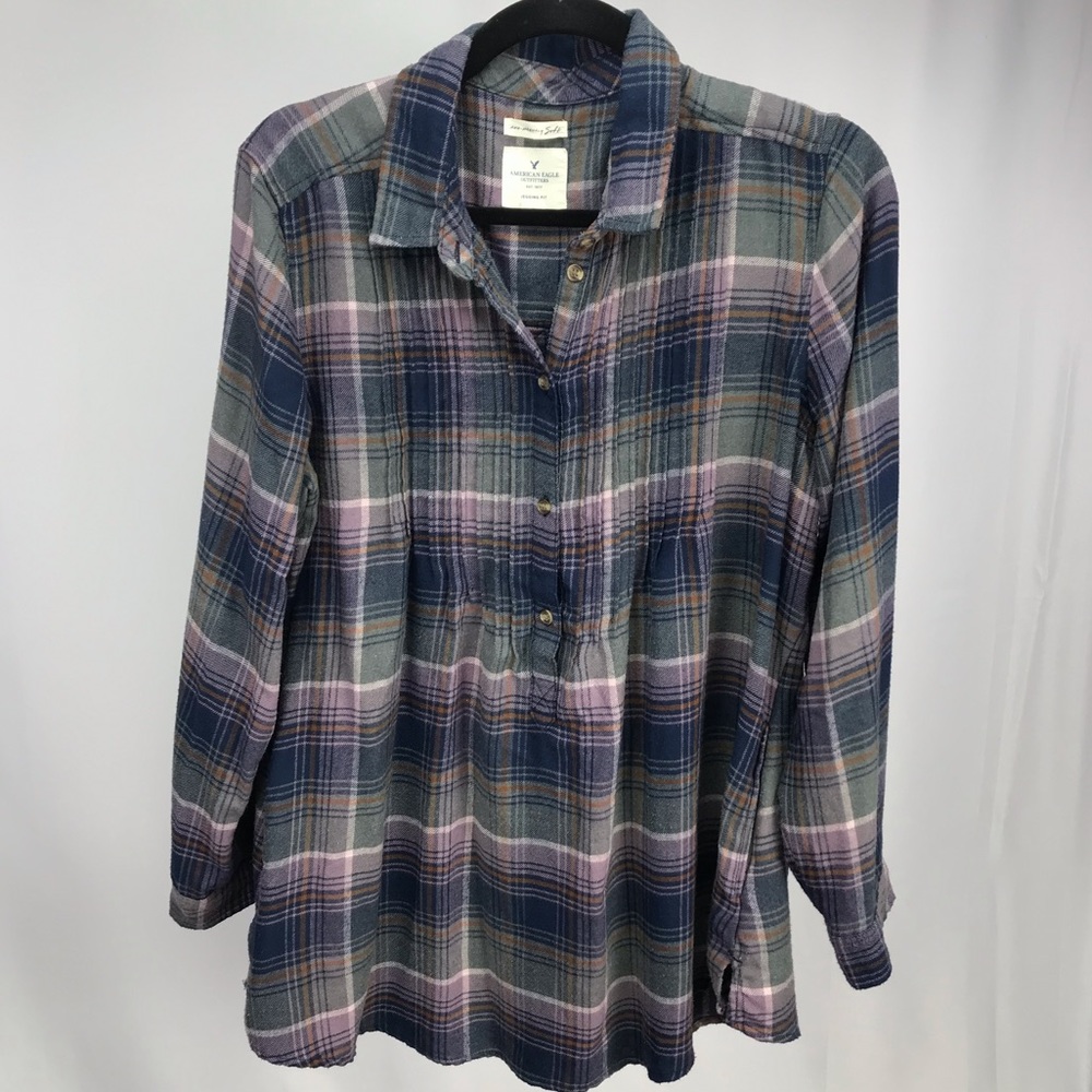 American Eagle Plaid Shirt Jegging Fit